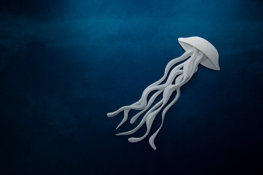 Paper Jellyfish in deep sea