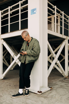 Real Young Man on the phone