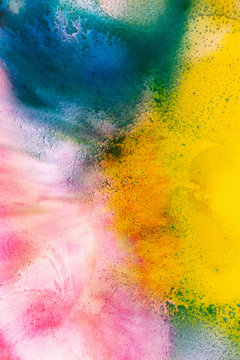 Yellow, pink, and green abstract background