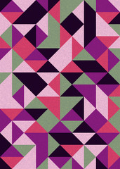 Pattern with random colored Diamonds Generative Art background illustration