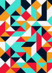 Pattern with random colored Diamonds Generative Art background illustration