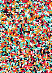 Pattern with random colored Diamonds Generative Art background illustration