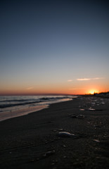sunset on beach