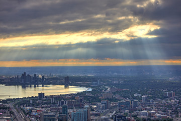 Obraz premium Cityscape of Toronto from CN Tower, Toronto, Canada