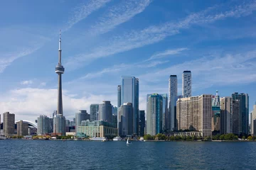 Poster Skyline van Toronto met de iconische CN Tower, Ontario, Canada © Massimo Pizzotti