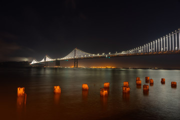 Amazing view of San Francisco city at night