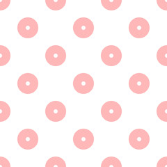 Vector seamless polka dots pattern. Cute design for wrapping, wallpaper, textile