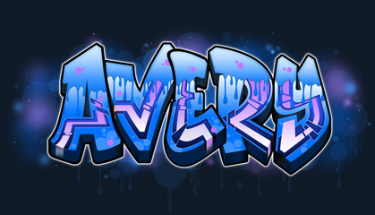 Graffiti Name Avery