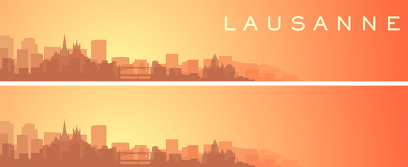 Lausanne Beautiful Skyline Scenery Banner