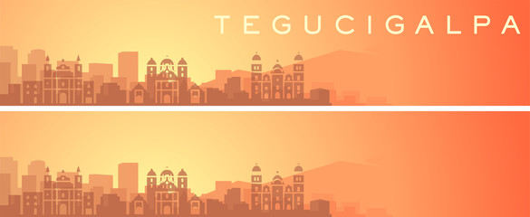 Tegucigalpa Beautiful Skyline Scenery Banner