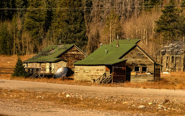 Railroad employee housing off the grid in the mountains of Colorado