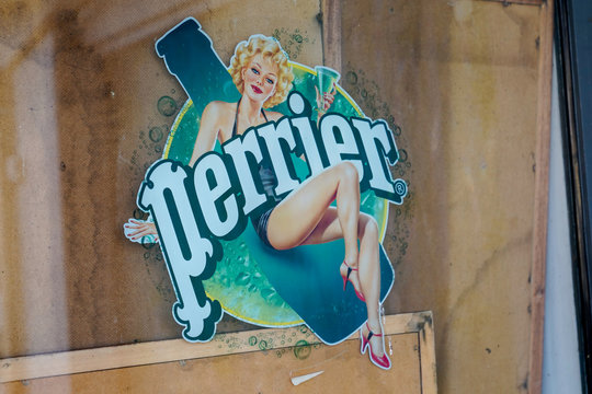 Perrier Logo Sign Window Bar Shop Sparkling Natural Mineral Water