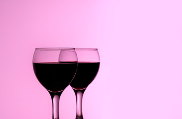 wine glasses silhouette isolated. wine glass.