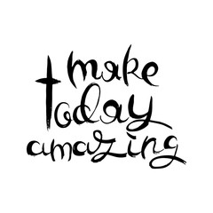 Obraz premium Hand lettering grunge card with textured handcrafted doodle letters in retro style