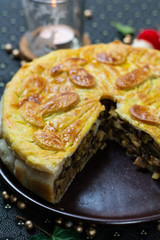 Tourte forestière végétalienne aux champignons 