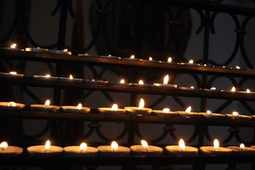 candles in church