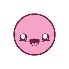 happy circle kawaii cartoon vector design