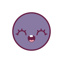 happy circle kawaii cartoon vector design