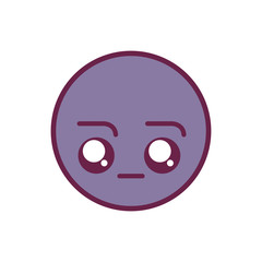 bored circle kawaii cartoon vector design