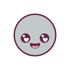 Fototapeta premium happy circle kawaii cartoon vector design