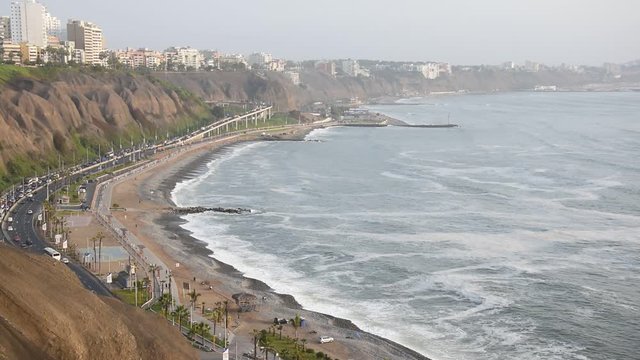 Coastline in Lima,  Peru
