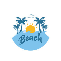 Beach Logo Template Design Vector