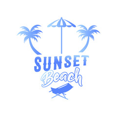 Fototapeta na wymiar Beach Logo Template Design Vector