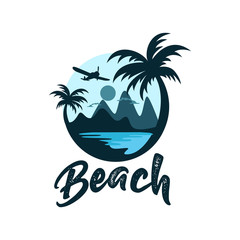 Fototapeta premium Beach Logo Template Design Vector