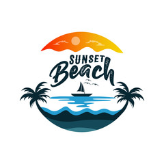 Beach Logo Template Design Vector