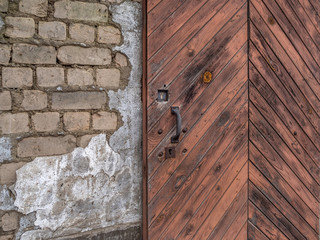 Old gates, doors, handles and locks in the old city of Tallinn