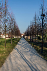 The garden of the Royal Palace of Godollo
