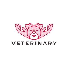 veterinary logo design vector template