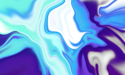 Vibrant blue and white marble texture liquid fluid abstract