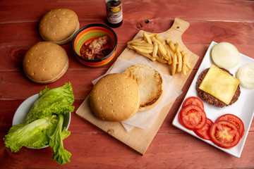 Ingredientes hamburguesa