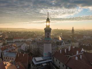 Aerial photo of medieval Sopron