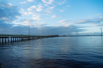 Fototapeta premium the peace river at Punta Gorda and Port Charlotte 