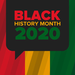 Fototapeta premium Black History Month. African American History. Celebrated annual. In February in United States and Canada. In October in Great Britain. Poster, card, banner, background. Vector illustration