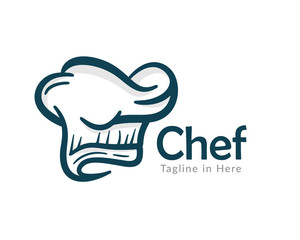 Drawing hat chef cooker logo design inspiration