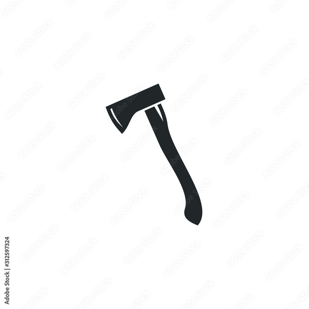 Aufkleber Axe icon template color editable. Axe symbol vector sign isolated on white background illustration for graphic and web design.