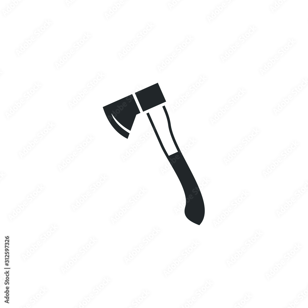 Poster Axe icon template color editable. Axe symbol vector sign isolated on white background illustration for graphic and web design.