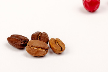 coffee beans on white background