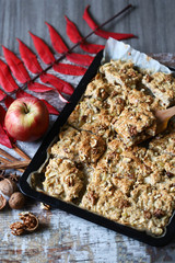 Healthy homemade oatmeal cake. Healthy dessert.