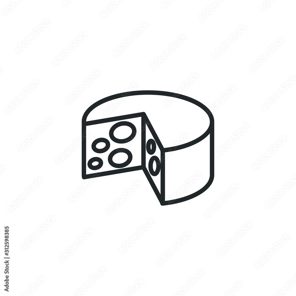 Poster cheese icon template color editable. cheese symbol vector sign isolated on white background illustra
