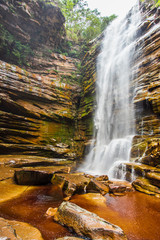 Little waterfall inside brazilian national park