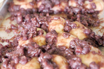 Traditional Japanese cuisine / Ankomochi made with sticky ricej