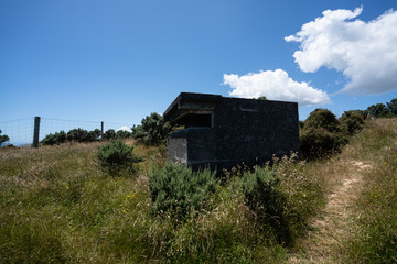 Obraz premium A World War Two Bunker at Makara in New Zealand