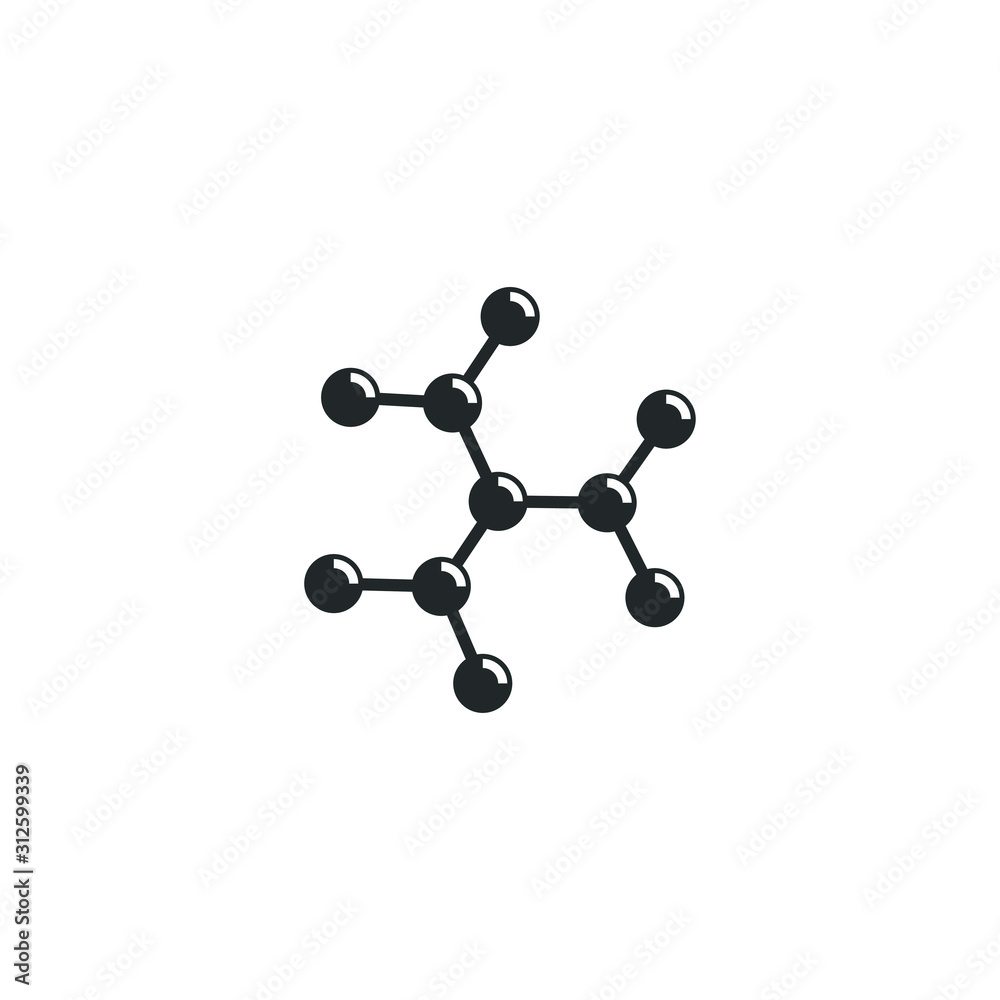 Aufkleber molecule icon template color editable. molecule symbol vector sign isolated on white background illustration for graphic and web design.
