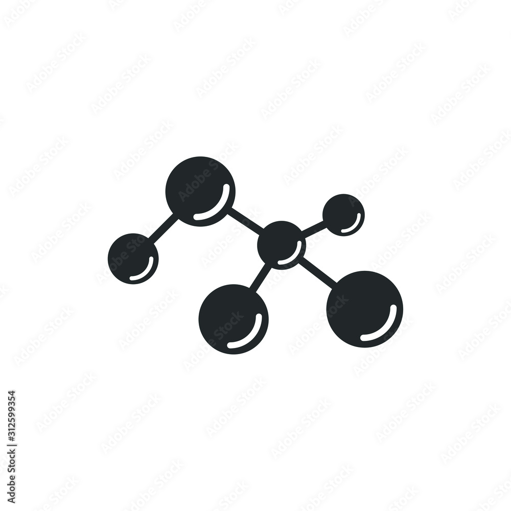 Aufkleber molecule icon template color editable. molecule symbol vector sign isolated on white background illu