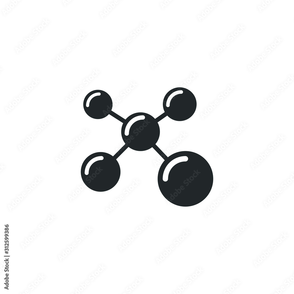 Poster molecule icon template color editable. molecule symbol vector sign isolated on white background illustration for graphic and web design.