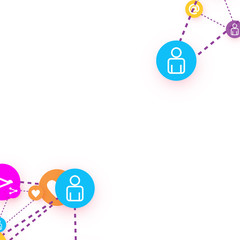 Social media marketing, Communication concept.